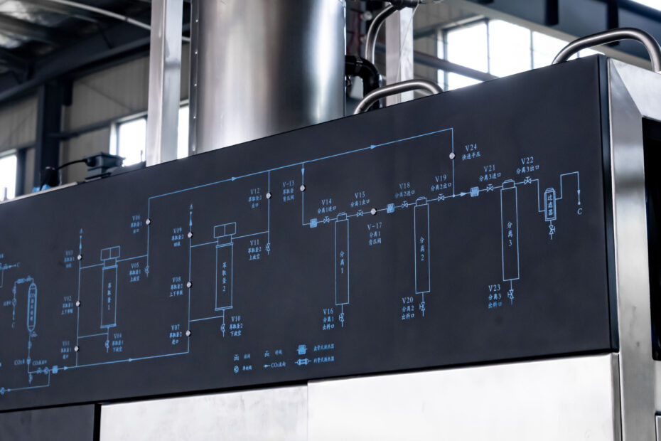 Process Flow Panel of Supercritical CO2 Extraction Equipment