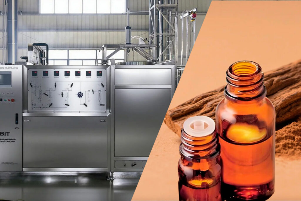 Industrial-scale supercritical CO2 extraction equipment for sandalwood essential oil