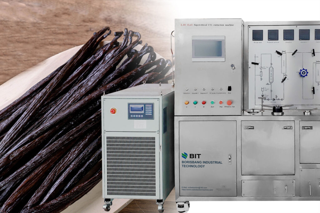 1L supercritical CO2 extraction equipment with vanilla beans for natural flavor extraction