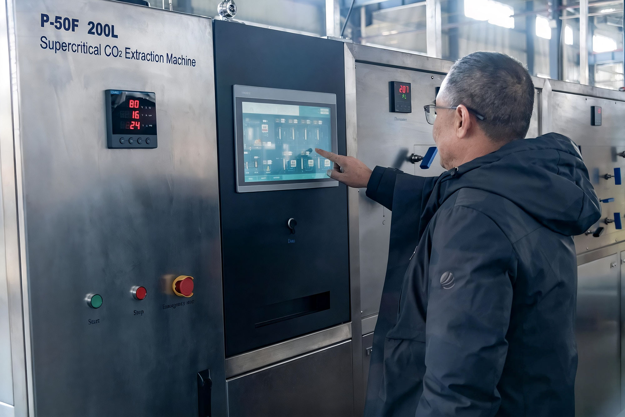 User-friendly and convenient supercritical CO2 extraction interface