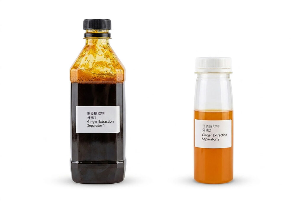 Extracted ginger essential oil and heavy fraction