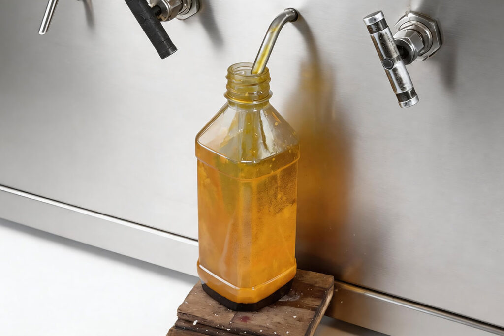Heavy ginger oil fraction from first separator vessel