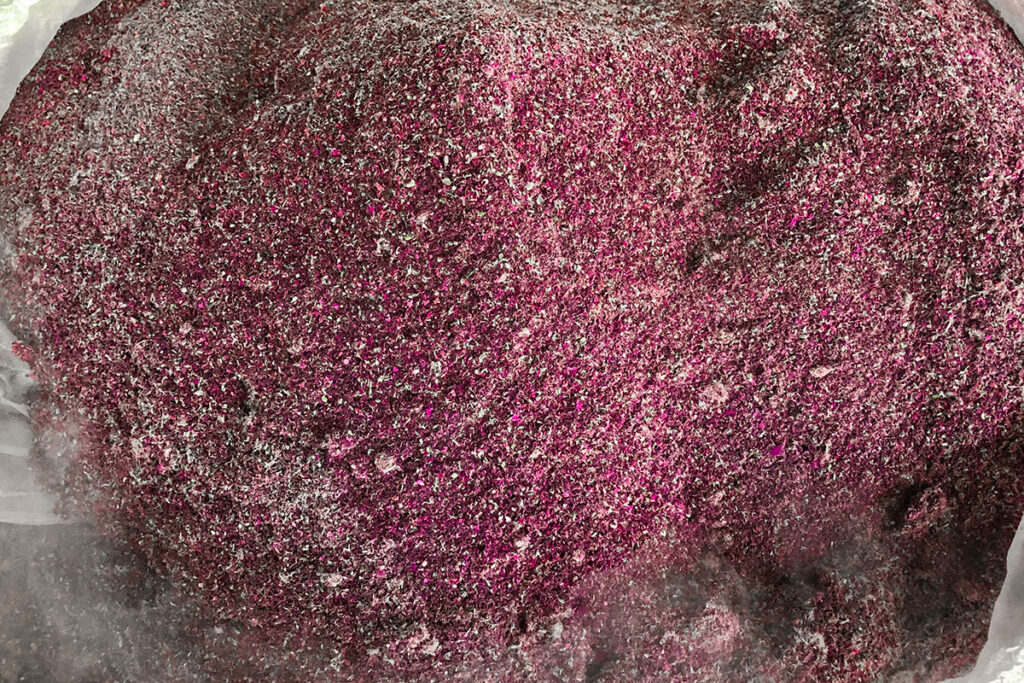 Ground Dried Rose Flowers for Supercritical CO₂ Extraction