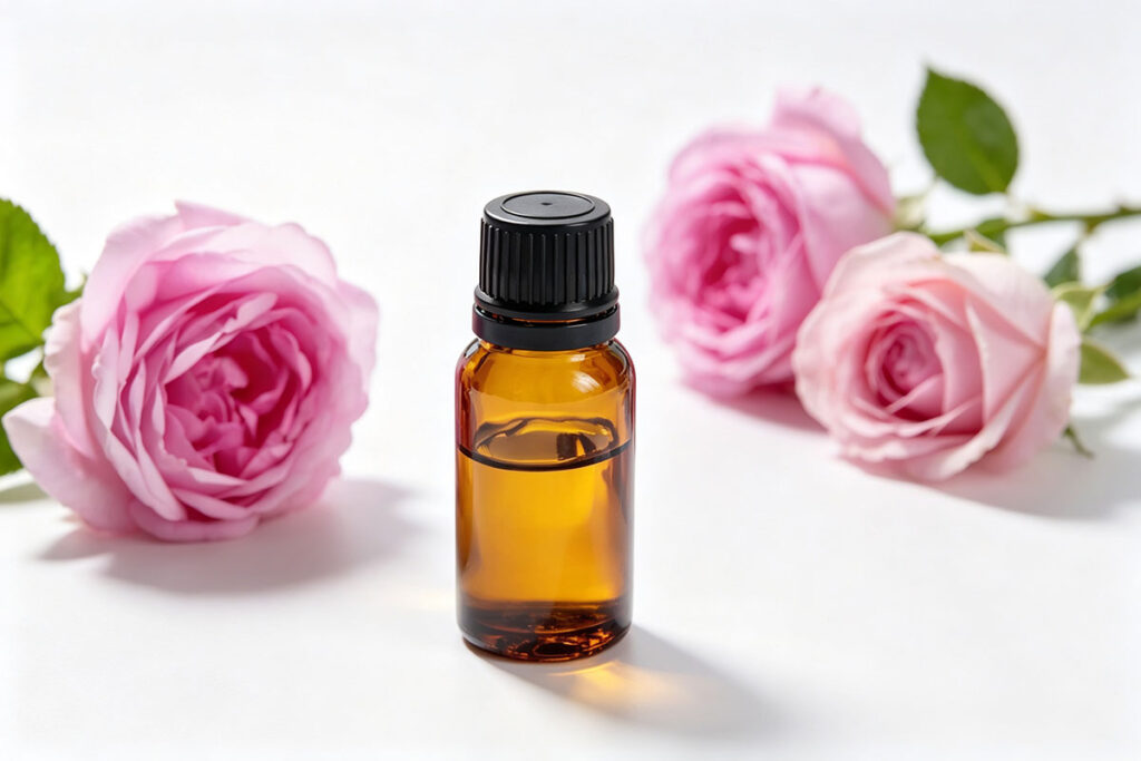 Premium Damask rose essential oil absolute refined by supercritical CO2 extraction and molecular distillation